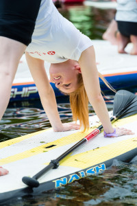 SUP Yoga auf der Alster in Hamburg